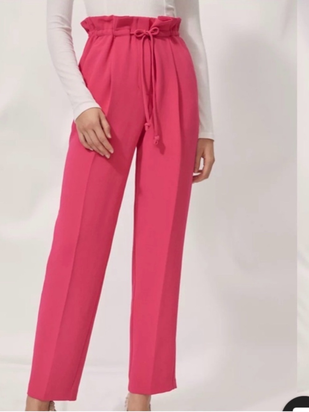 Aritzia Wilfred Alto Pant Paperbag Waist Wide Leg Size XXS in Magenta